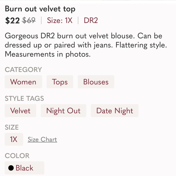 Burn out velvet top - Picture 11 of 11